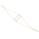 0.22ct 14k Yellow Gold Diamond Lady's Bracelet